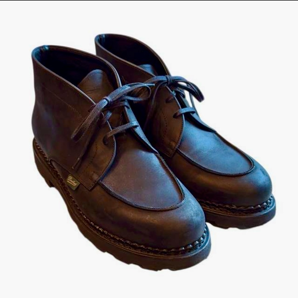 Paraboot Chasse Chukka Boot Dark Brown Soft Calf Leather Size 9